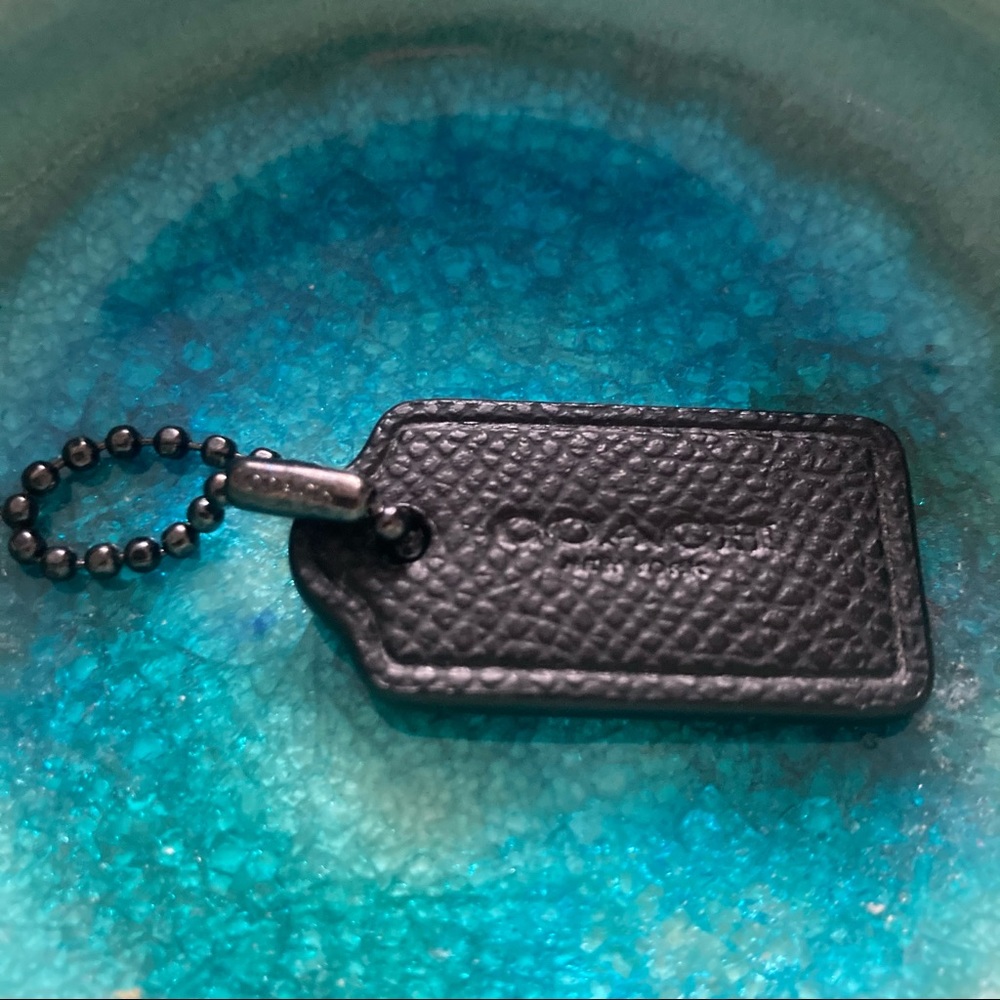 Coach Black Keychain Tag